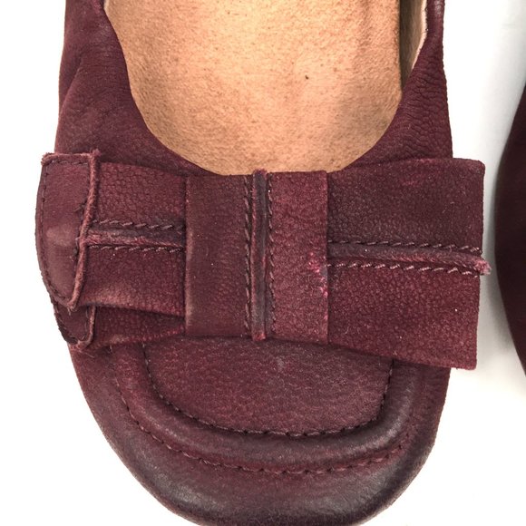 Abeo B.I.O. System tatum Round toe slip on ballet flat shoes purple bow accent 8 - Picture 3 of 11